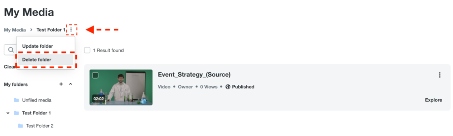how to delete a folder